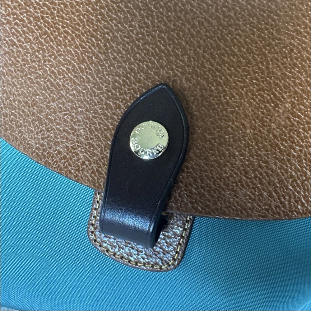 Dooney and Bourke Elegant Blue and Brown Tote Bag - Picture 13 of 16